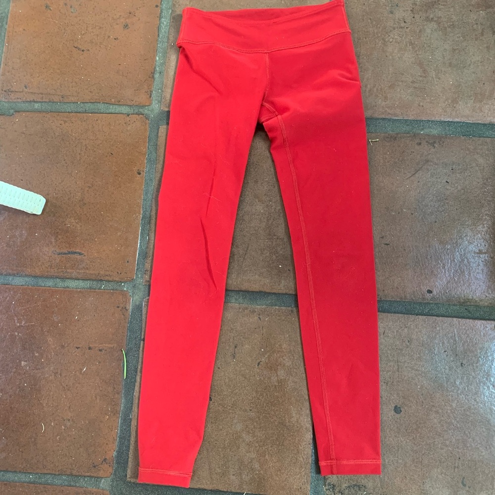 Lululemon-iviva dark red leggings size 10